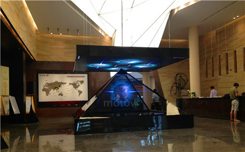 摩拓為360度全息投影應(yīng)用房地產(chǎn)展廳