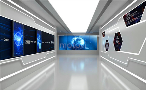 互動滑軌屏應(yīng)用數(shù)字展廳展示企業(yè)發(fā)展歷程_motovi